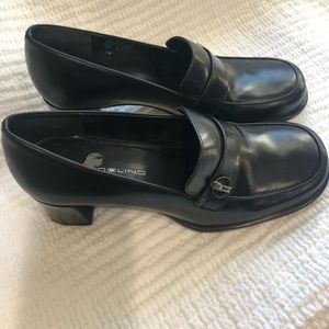 Bandolino black leather oxford pumps size 7